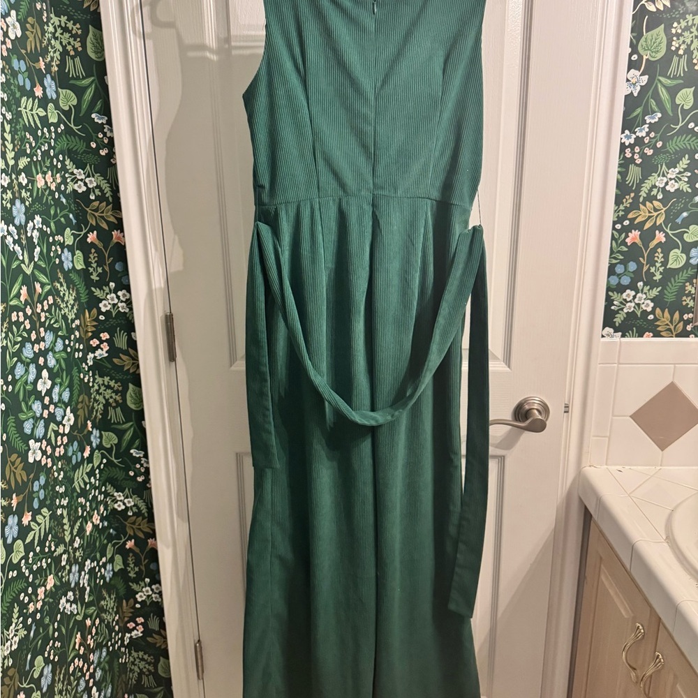 green corduroy jumpsuit​ - Picture 3 of 5